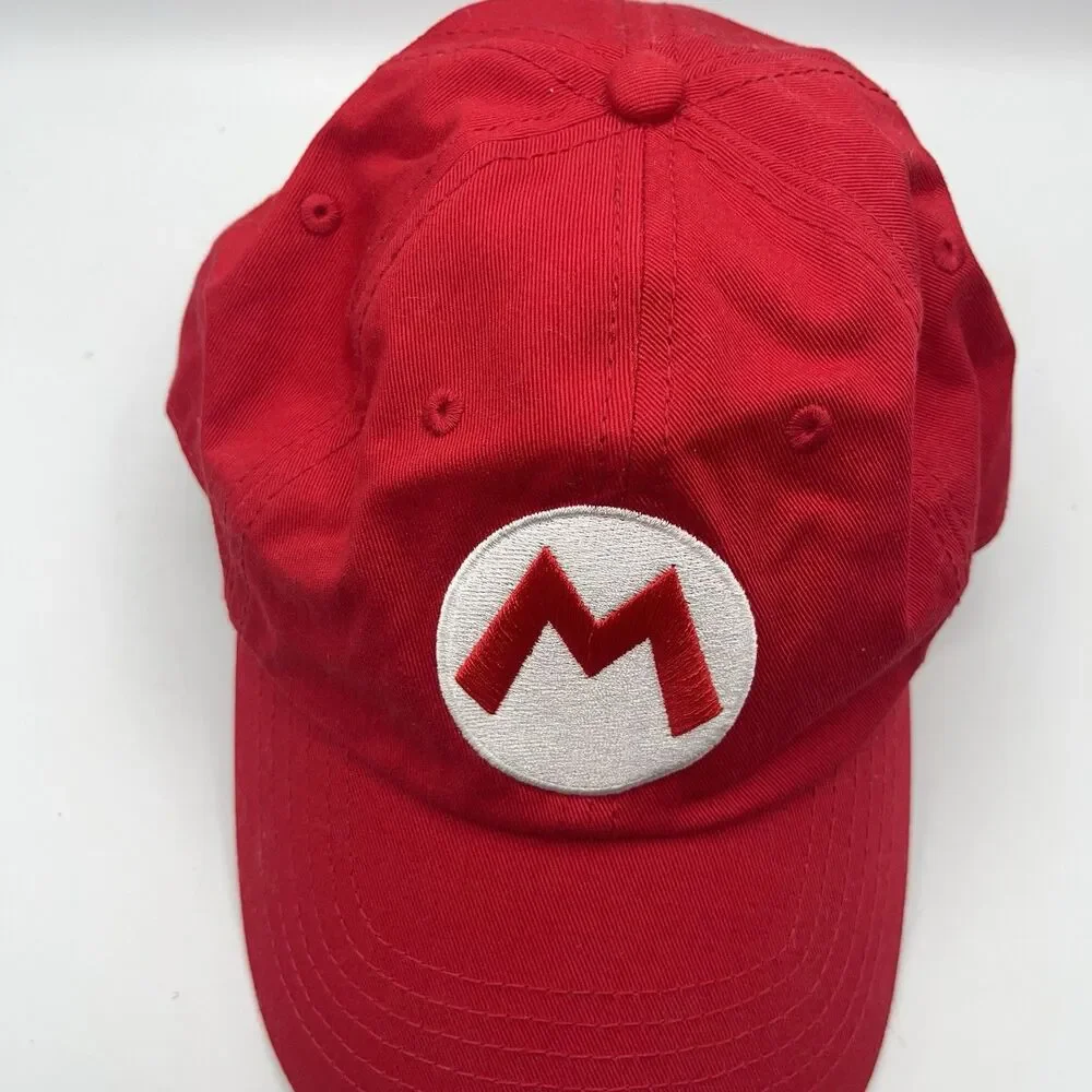 The Super Mario Bros Movie Hat Red Adjustable Ball Cap Snapback Nintendo